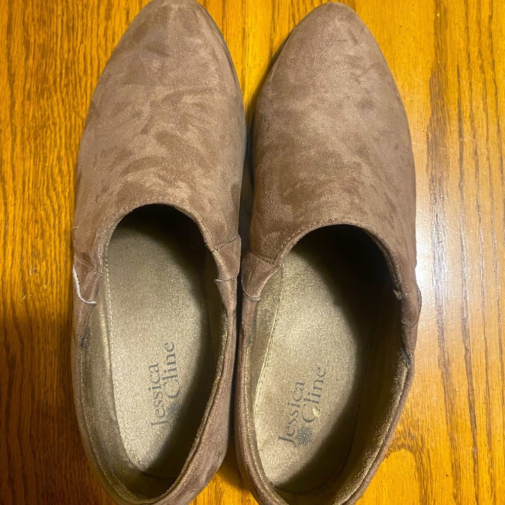 Brown shoes, worn once